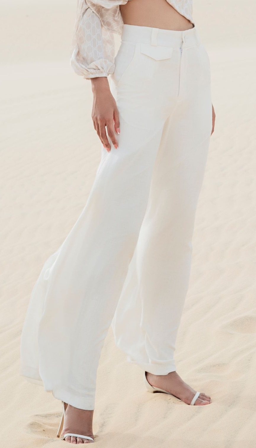 LARMES - Dalia Cropped Top & Dalia Flared Legs Pants