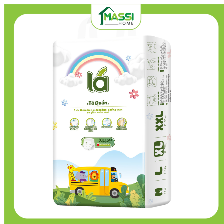 Tã Bỉm Quần Lá Tã Bỉm Quần Siêu Mỏng Siêu Nhẹ 28g (S68,M58,L54,Xl50,XXl46,XXXl44)