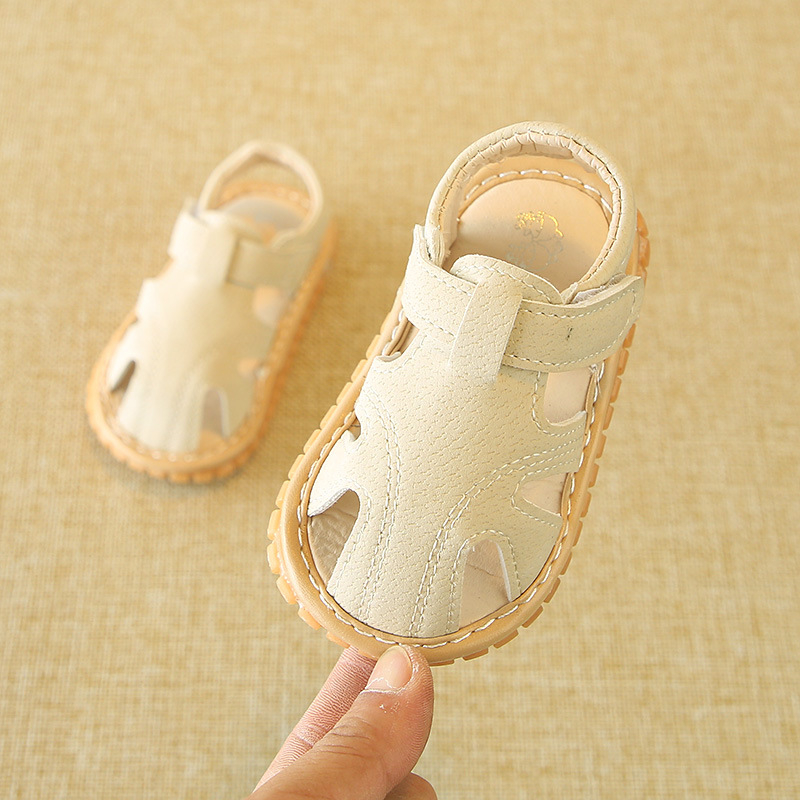 Sonkpuel Baby Sandals Toddler Boys First Generation Toddler Shoes Newborn Girls First Shoes Indoor Soft Sole Baby Sandals Summer Beach Baby Shoes 6-24 Months