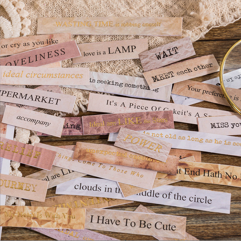 Set 4 tấm sticker câu quotes tiếng anh