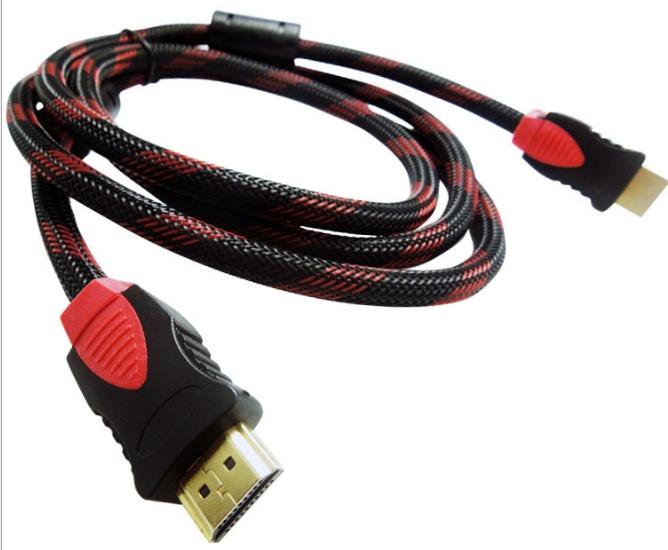 CÁP HDMI BỌC DÂY DÙ ĐỎ DÀI 1,5M CHỐNG NHIỄU