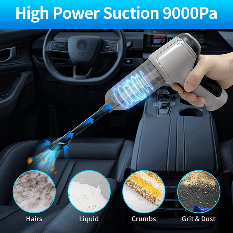 Compressed Air Duster Keyboard Cleaner 3-In-1 Mini Vacuum Reusable Rechargeable Cordless Dust Blower Cleaner