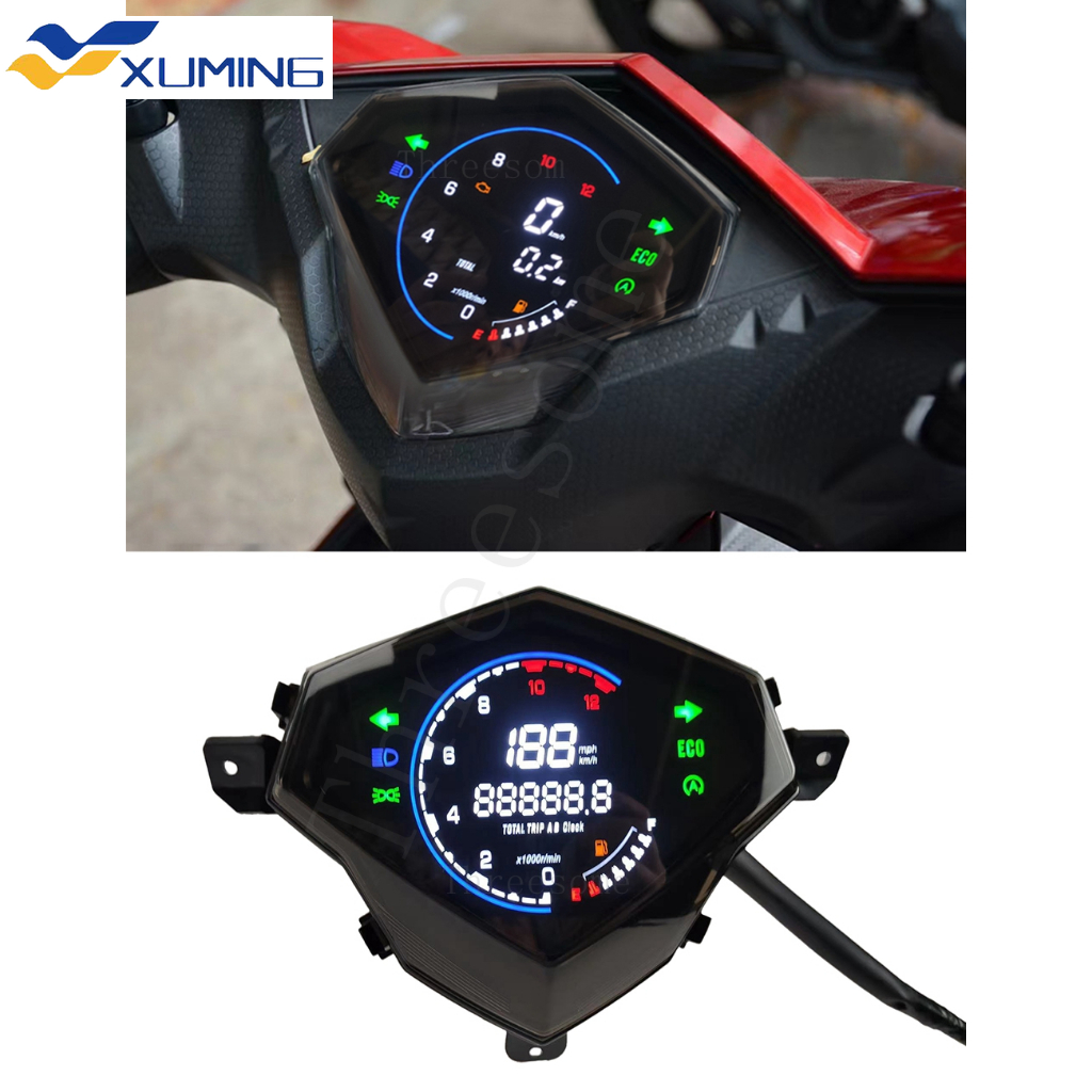 Xuming for yamaha mio125 mio i125 mio110 mio m3 mio z mio i125s meter digital odometer led instrument assembly