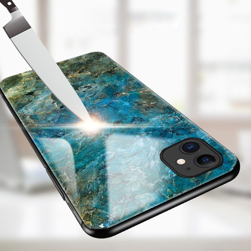 For Xiaomi Poco M6 Case Fashion Marble Tempered Glass Protector Soft Frame Silicon For Xiaomi Poco M6 4G Back Cover Phone Cases.