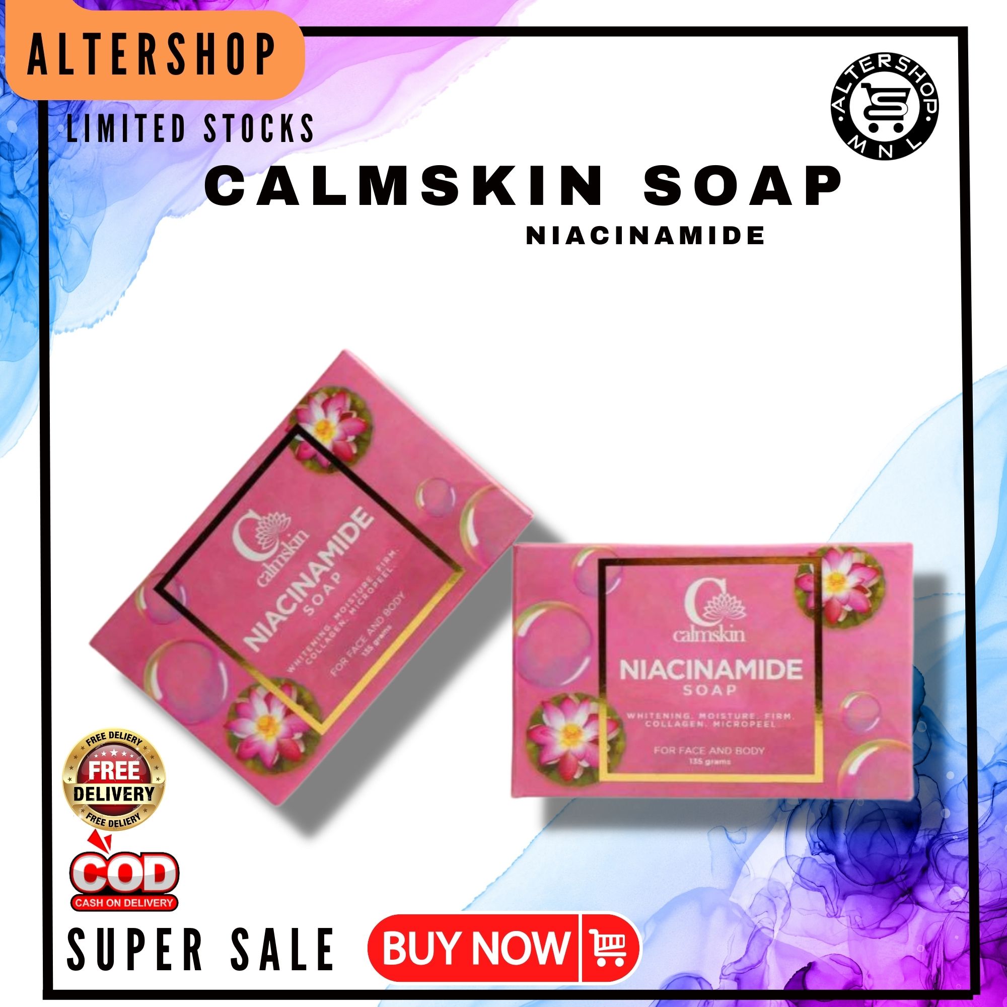 ORIGINAL CALMSKIN NIACINAMIDE SOAP WHITENING SOAP FOR WHOLE BODY SOAP