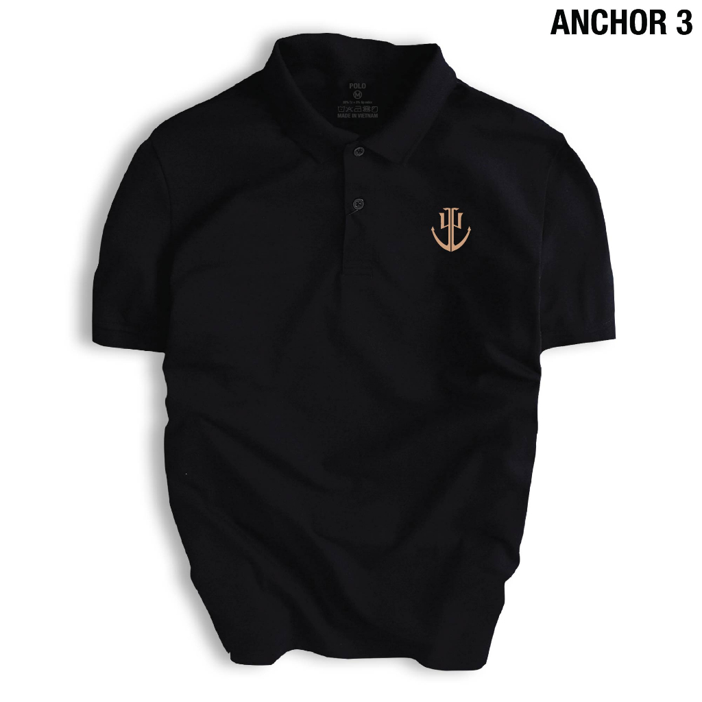Áo thun Polo ANCHOR 3 vải cá sấu cổ bẻ BASIC CVC co dãn