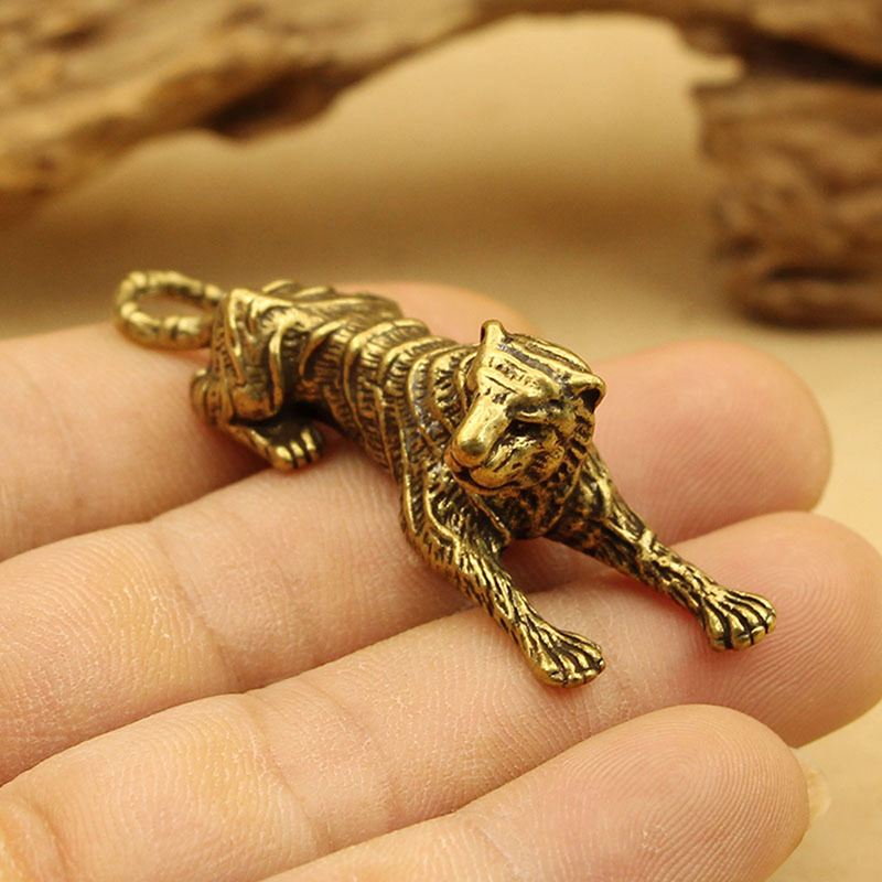 Tiger%203D%20Brass%20Casting%20Statue%20Mini%20Animal%20Metal%20Figurine%20Home%20Decor%20-%20Image%203