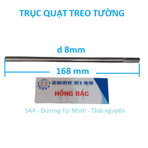 10 trục quạt treo tường dài 168mm