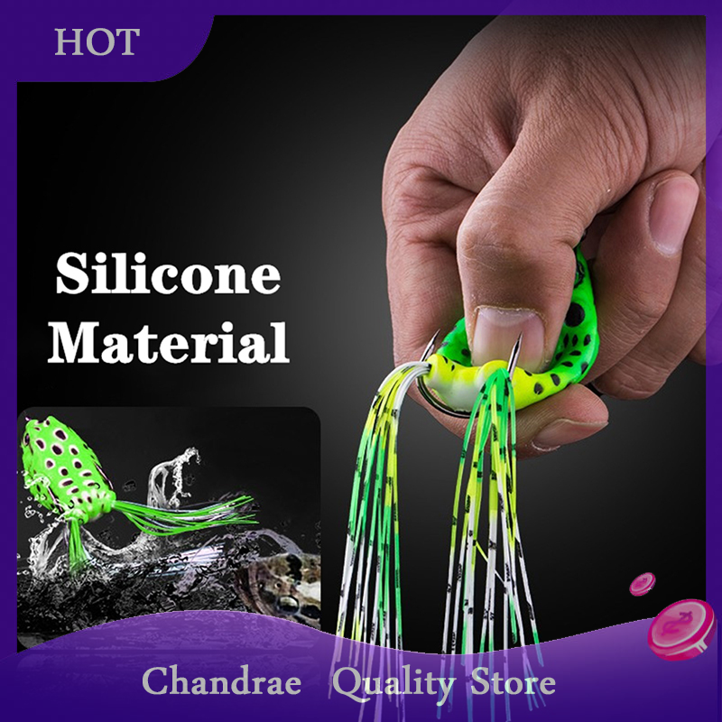 [Chandrae] Frog Soft Fishing Lure Double Hooks Artificial Bait Frog Tool