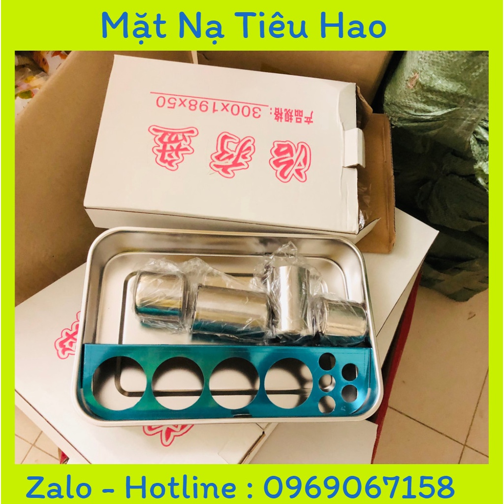 Khay inox đựng dụng cụ y tế, khay 4 ống