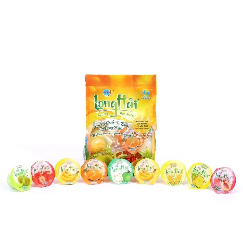 Thạch Rau Câu Long Hải Đủ Vị ( Gói 910g &416g)