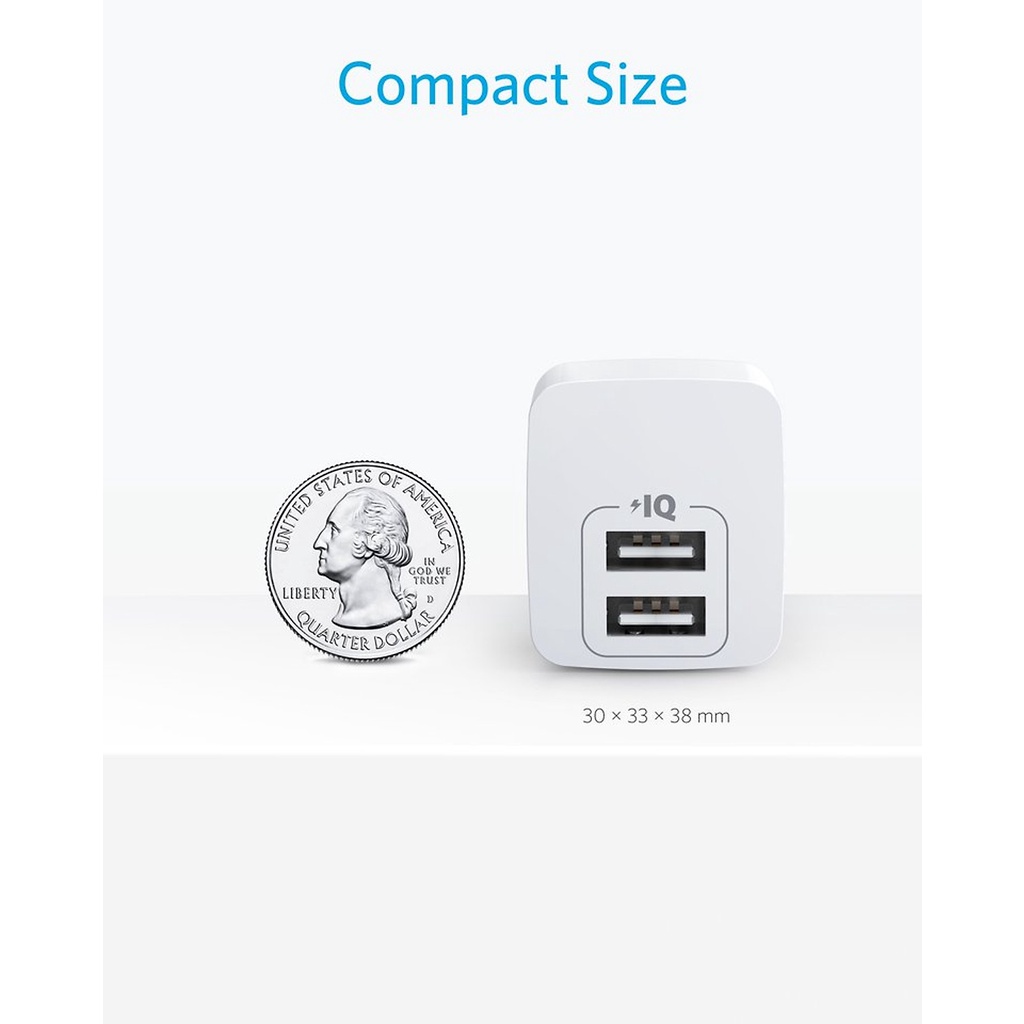 Adapter Sạc  Anker - Anker PowerPort Mini 12W - A2620 (Hàng Chính Hãng)