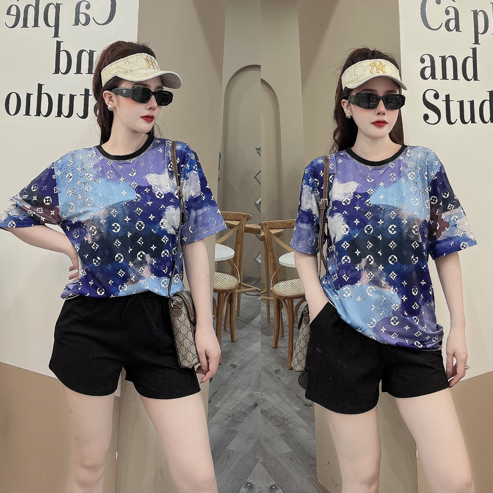 Đồ bộ thun đùi họa tiết in 3D MD018