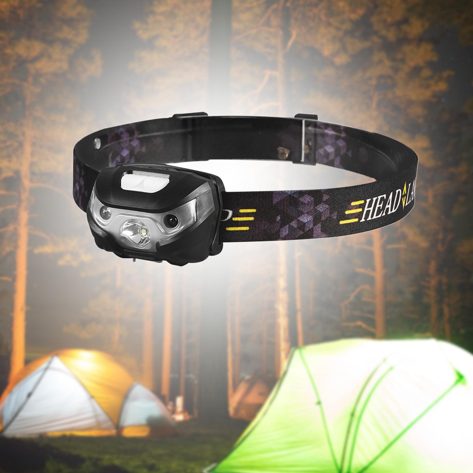 WBStar Head Lamp 3 Modes Adjustable Headband Outdoor Worklight Head Light LED Headlight for Running Emergency Walking Outdoor Working