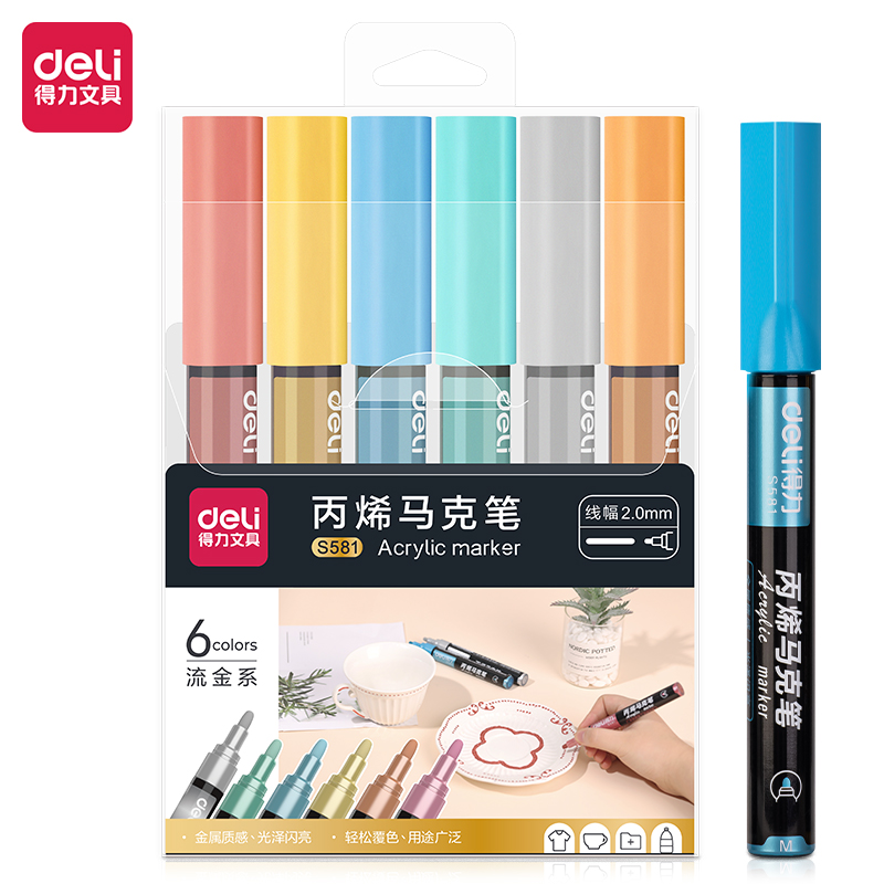 Deli%20S581%20Metallic%20Acrylic%20Marker%206%20Pcs%20Set%20-%20Image%206