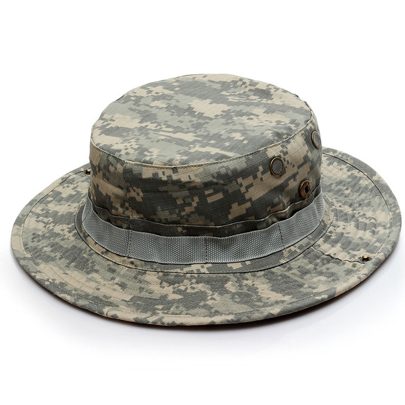 【Huieson】Outdoor round-brimmed hat outdoor Benny hat python hat camouflage hat hiking visor hat