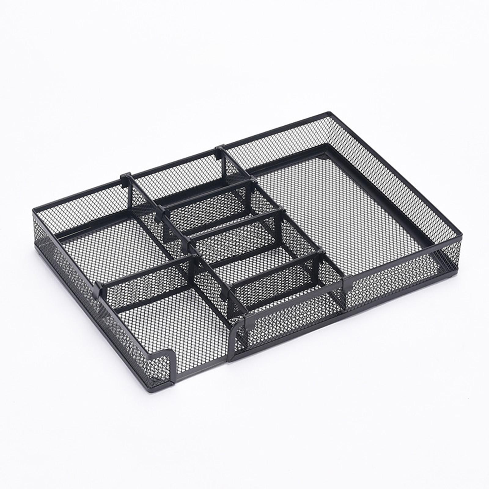 chiwanji Mesh Desk Organizer Large Desktop Storage Baskets for Drawer Office Tabletop