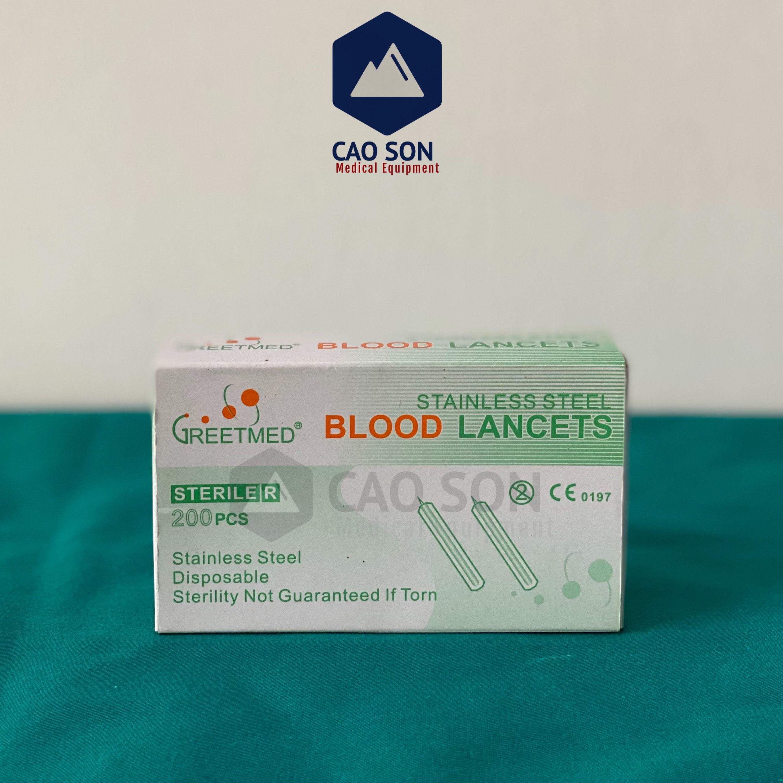 Hộp kim lấy mụn Greetmed (Lancet) ( Hộp 200 cây đã tiệt trùng )