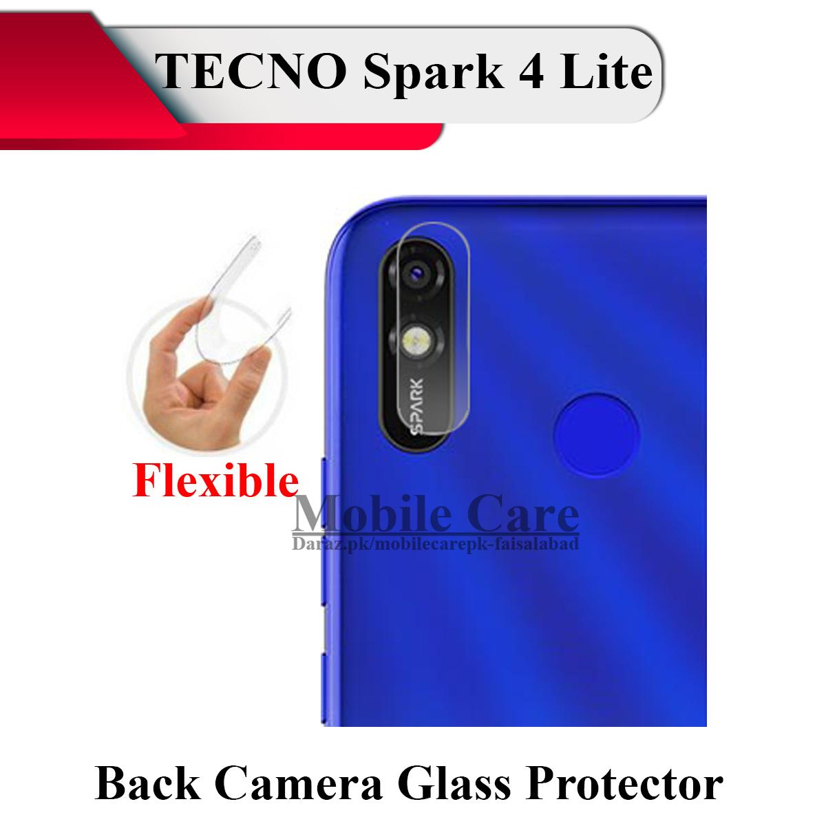 Tecno Spark 4 Lite Back Camera 9H Gorilla Flexible Protector For Spark 4 Lite. 