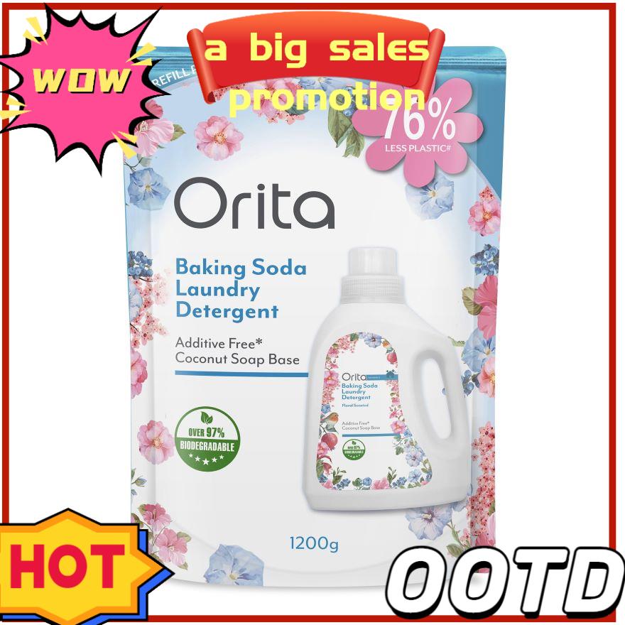 ♀orita Baking Soda Laundry Detergent Refill Pack 1200g 