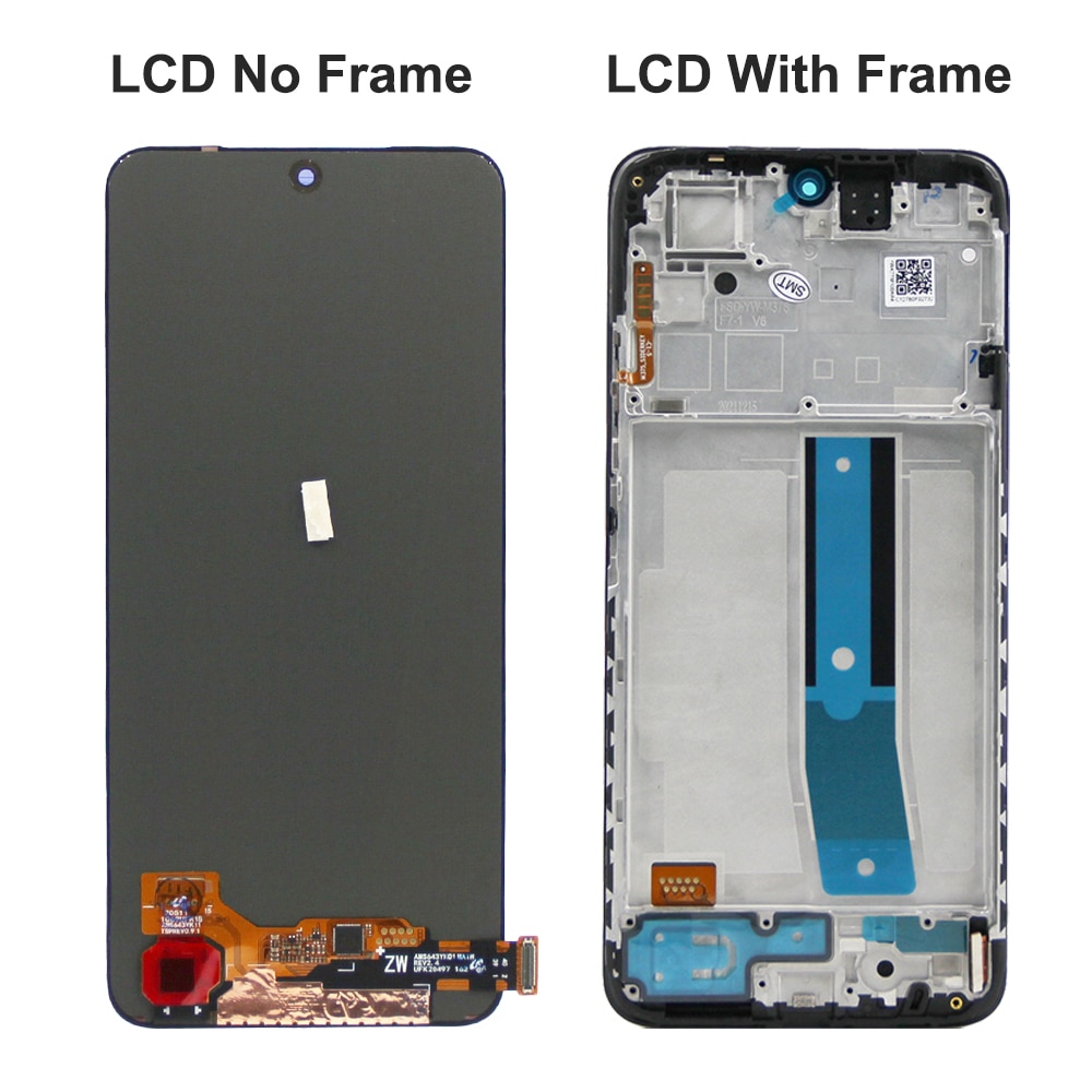 Screen Replacement For Suitable For Xiaomi Redmi Note 11 2201117TG, For Redmi Note 11 4G Lcd Display Digital Touch Screen With Frame Assembly