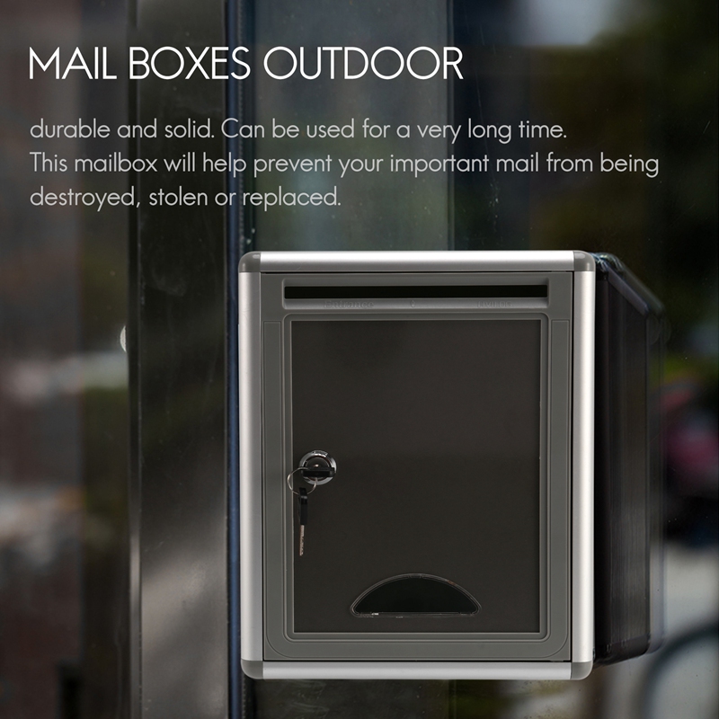 Lockable Secure Mail Letter Post Box Mailbox Post Box. 