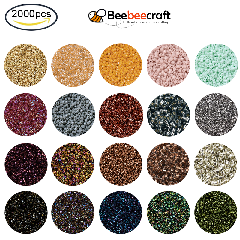 Beebeecraft 2000pcs MIYUKI Delica Beads Japanese Cylinder Beads 11 0 Opaque Black 1.3x1.6mm thumbnail