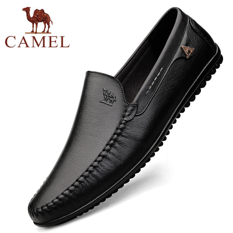 High-end Original Camel Men's Casual Leather Shoes Men's Genuine Leather Dad Shoes Middle-aged and Elderly Soft Surface Soft Sole Driving Pedal Shoes