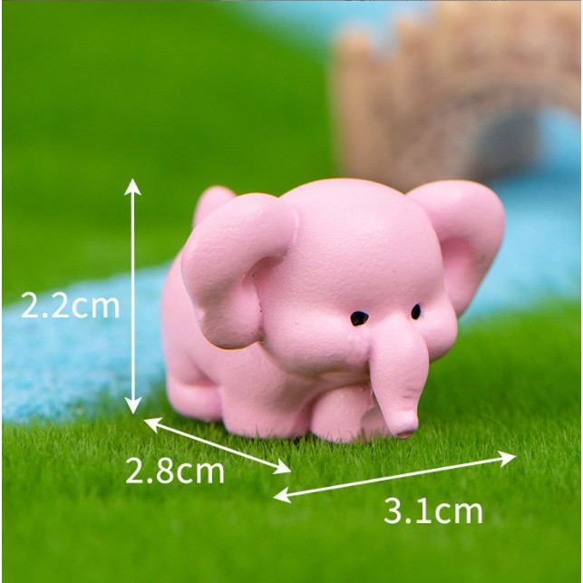 Tượng chú voi con bản Đôn dễ thương decor tiểu cảnh, terrarium