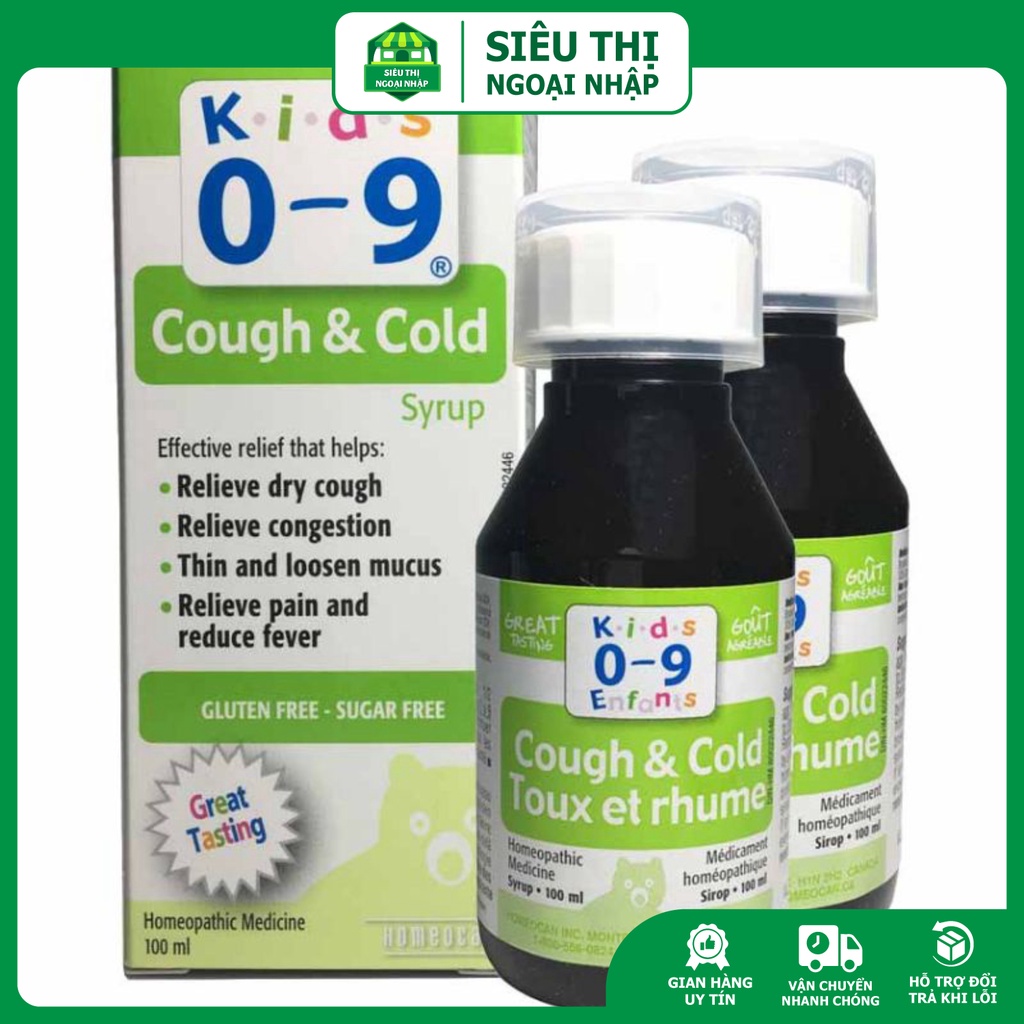 Siro giảm ho Cough and Cold Canada 0-9 tuổi