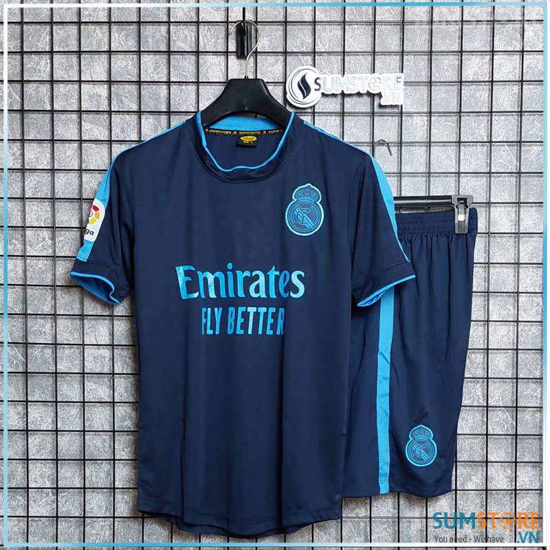 [HCM]Áo Đấu Bóng Đá CLB Real Madrid Xanh đen sv - Bộ Đồ Thể Thao Đá Banh 2022