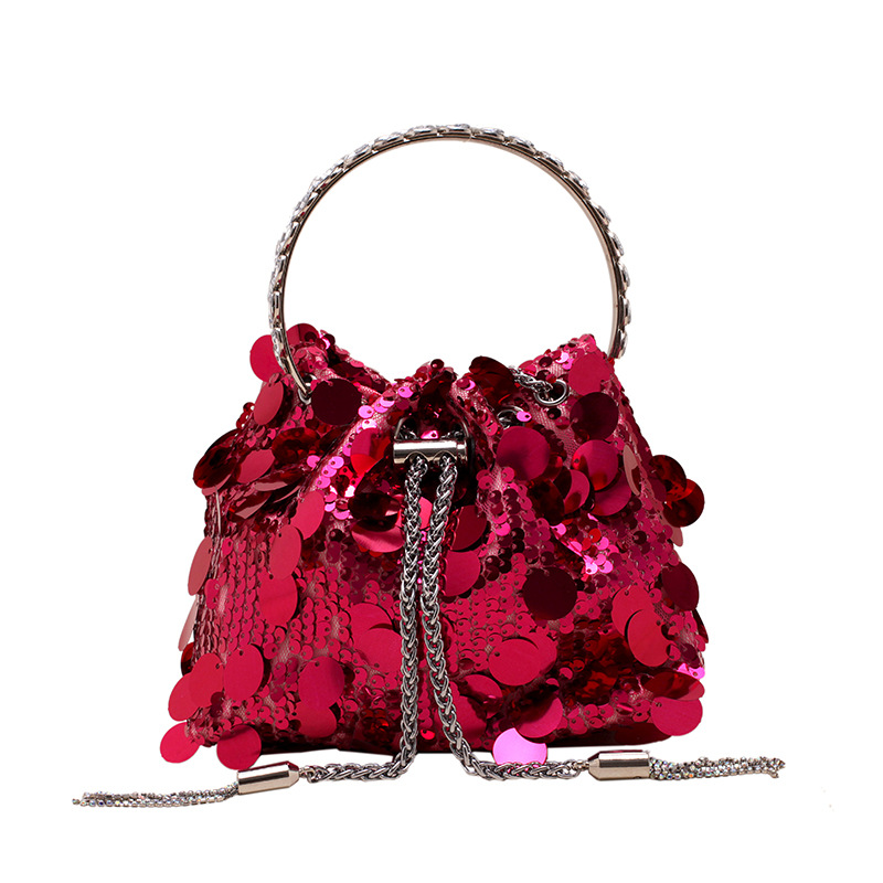 Deere Jack Women's shoulder crossbody bag Korean style sequined colorful evening bag