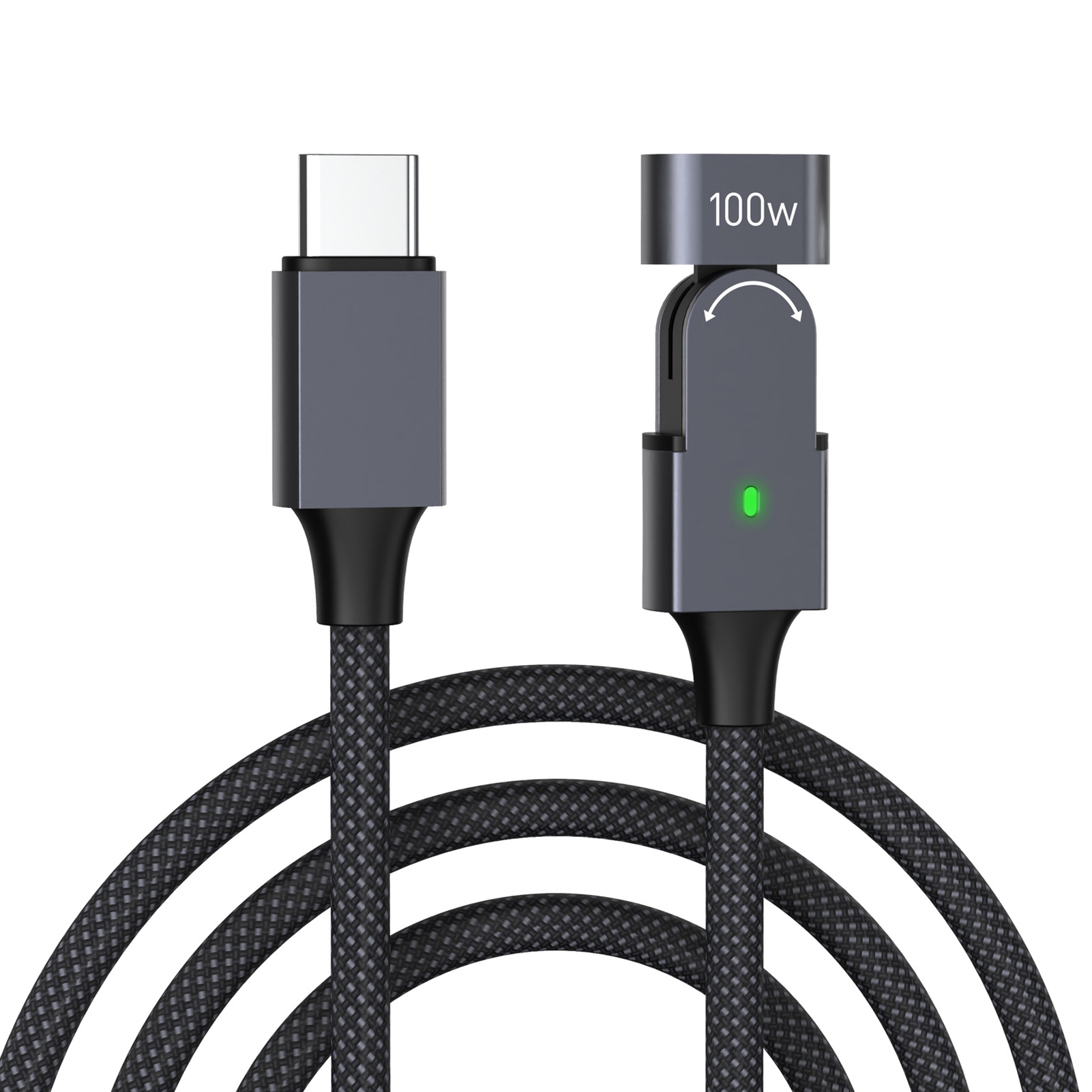Magnetic Charging Cable Rotating Data Cable Fast Charging Magnetic Cable for Iphone Convenient Time-saving Data Line with Strong Magnetic Adsorption Ideal