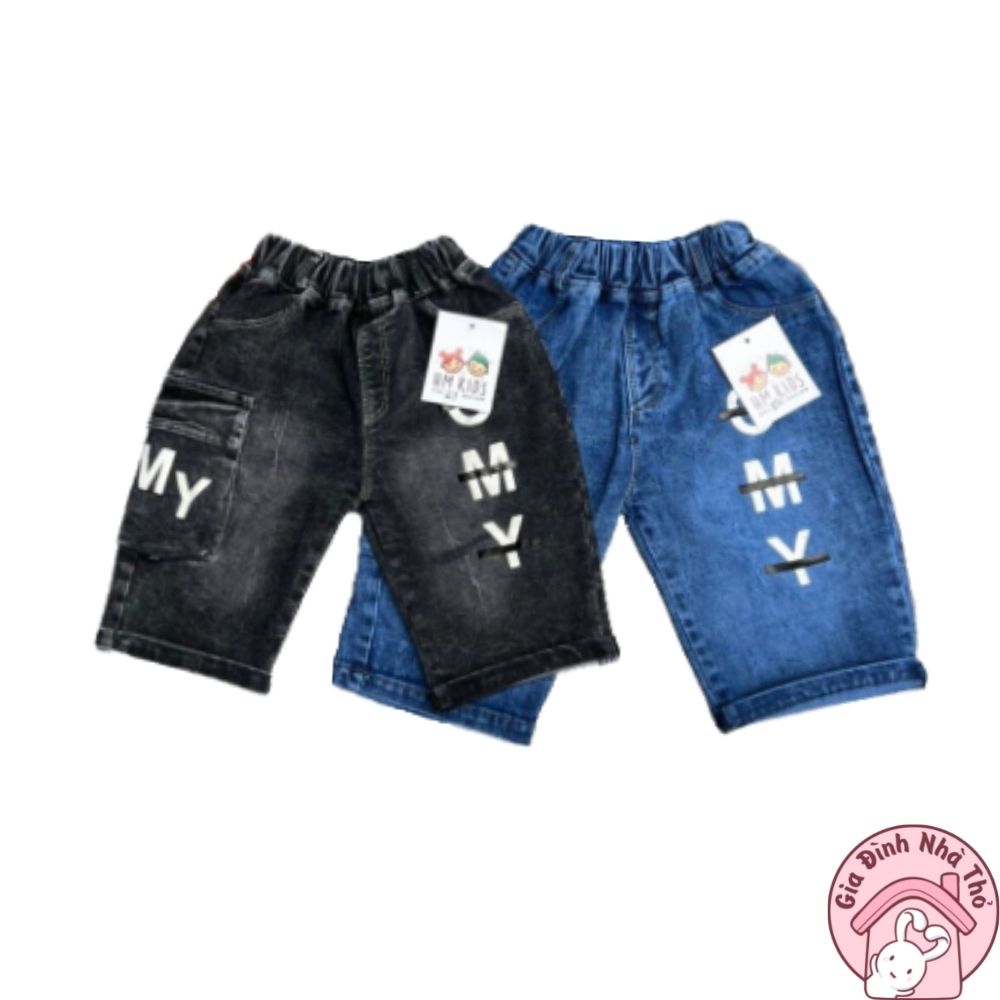 (20-30kg) Quần bò jean bò ngố lửng cho bé trai
