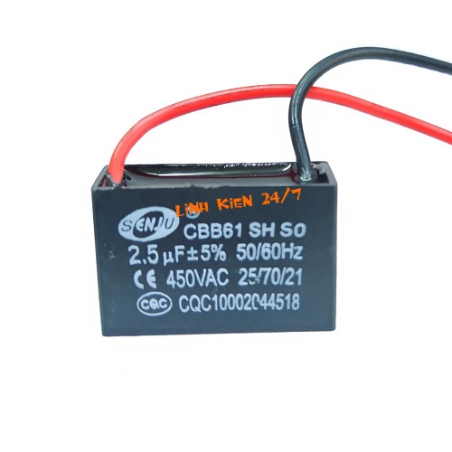 Tụ quạt dây senju cbb61 2.5 uf 450v chính hãng
