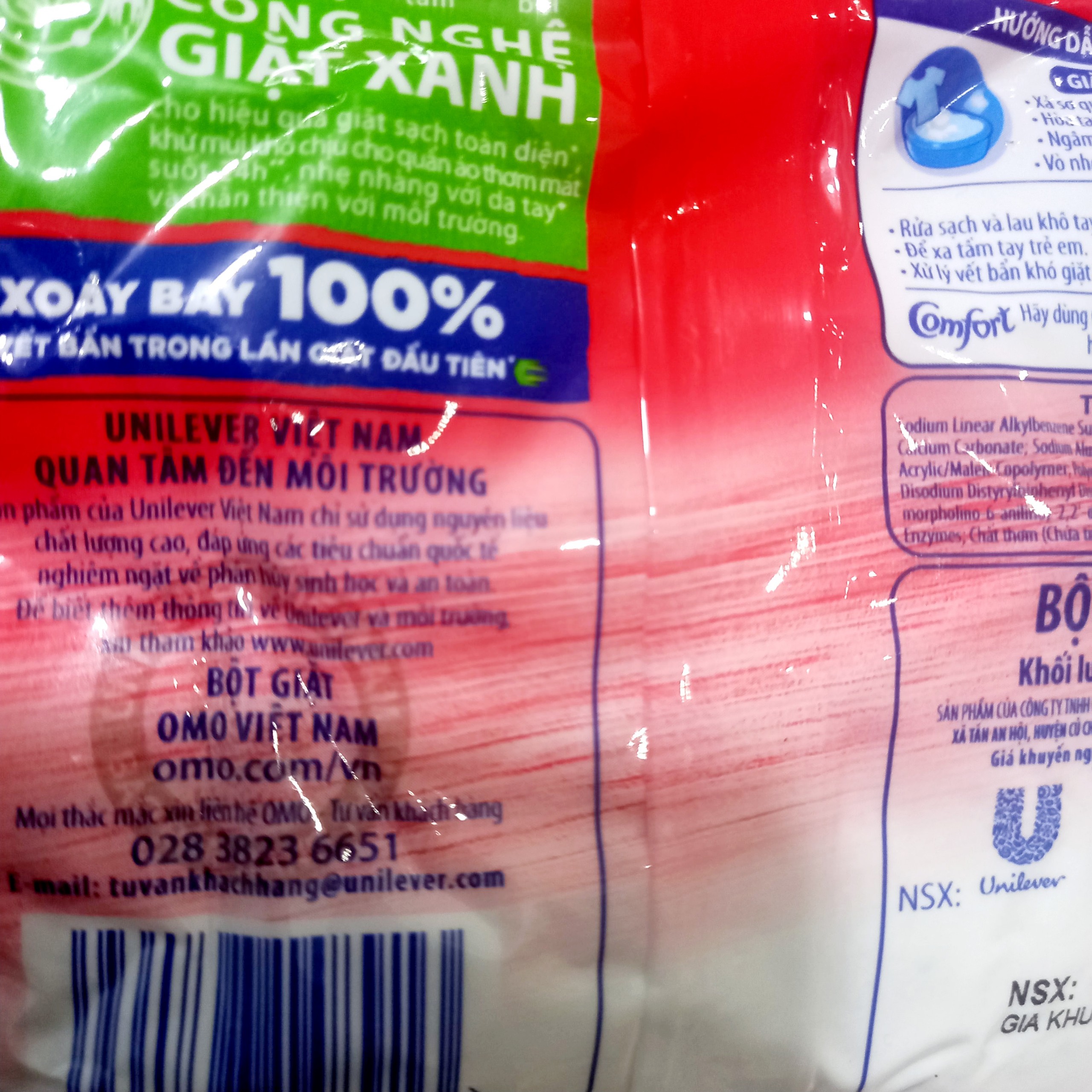Bột giặt Omo túi nhỏ 100g