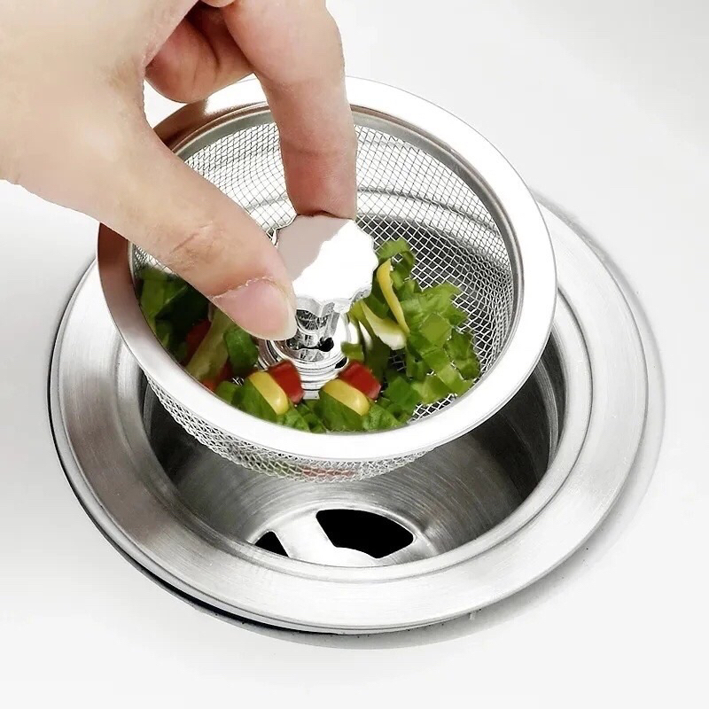 Lưới lọc rác bồn rửa bát - nắp lọc rác bồn rửa chén bát chống tắc nghẽn