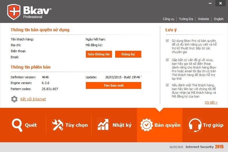 5c phần mềm diệt virus BKAV PRO 2023