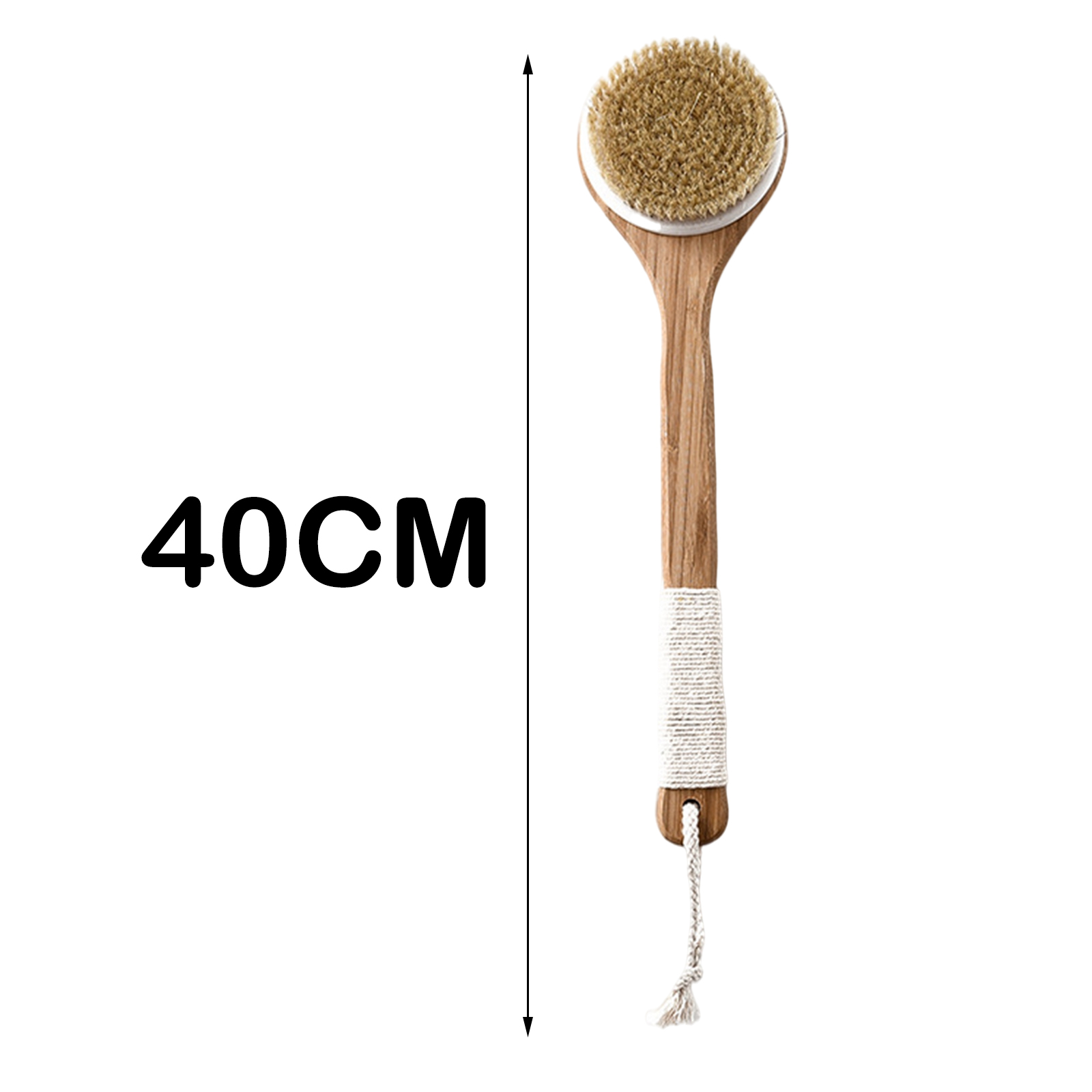 Cuticate khô Spa da cọ tắm cơ thể chà lưng công cụ cán gỗ dài