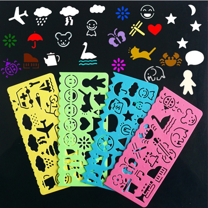 Multi-colored printed rulers for children to practice drawing polymorphic rulers, learning tools, school tools, rulers, rulers