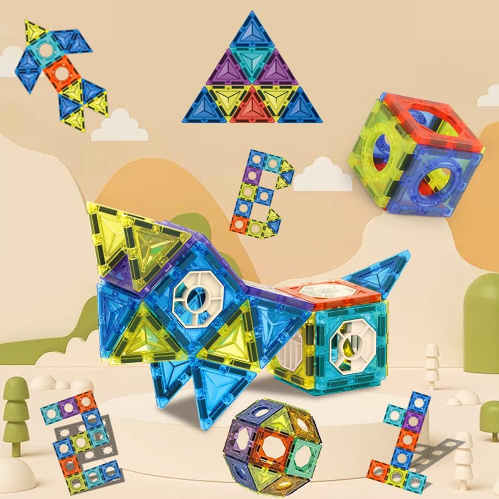 Shop DIGE Dige Magic Magnetic Blocks For Kids, Set of 100Pcs, Multicolor