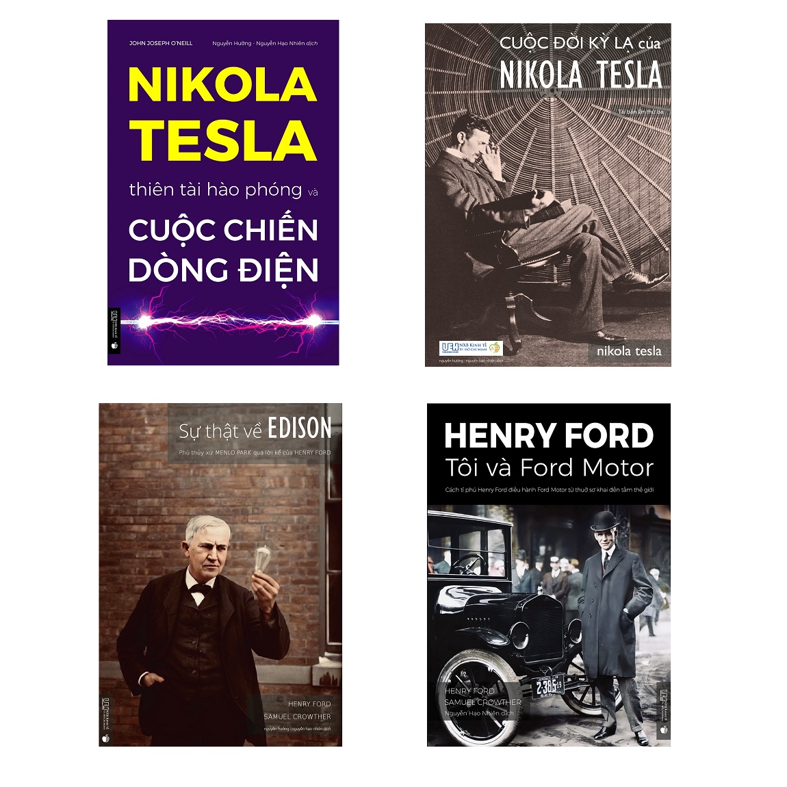 Combo Cuộc chiến Dòng điện Nikola Tesla - Thiên tài hào phóng và cuộc