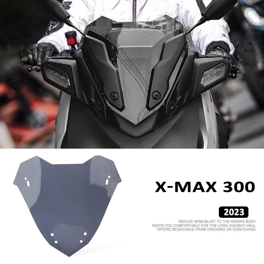 New Motorcycle Windscreen Windshield Smoky Blue Windscreen Screen Protector For YAMAHA X-MAX300 X-MAX 300 XMAX300 XMAX 300 2023