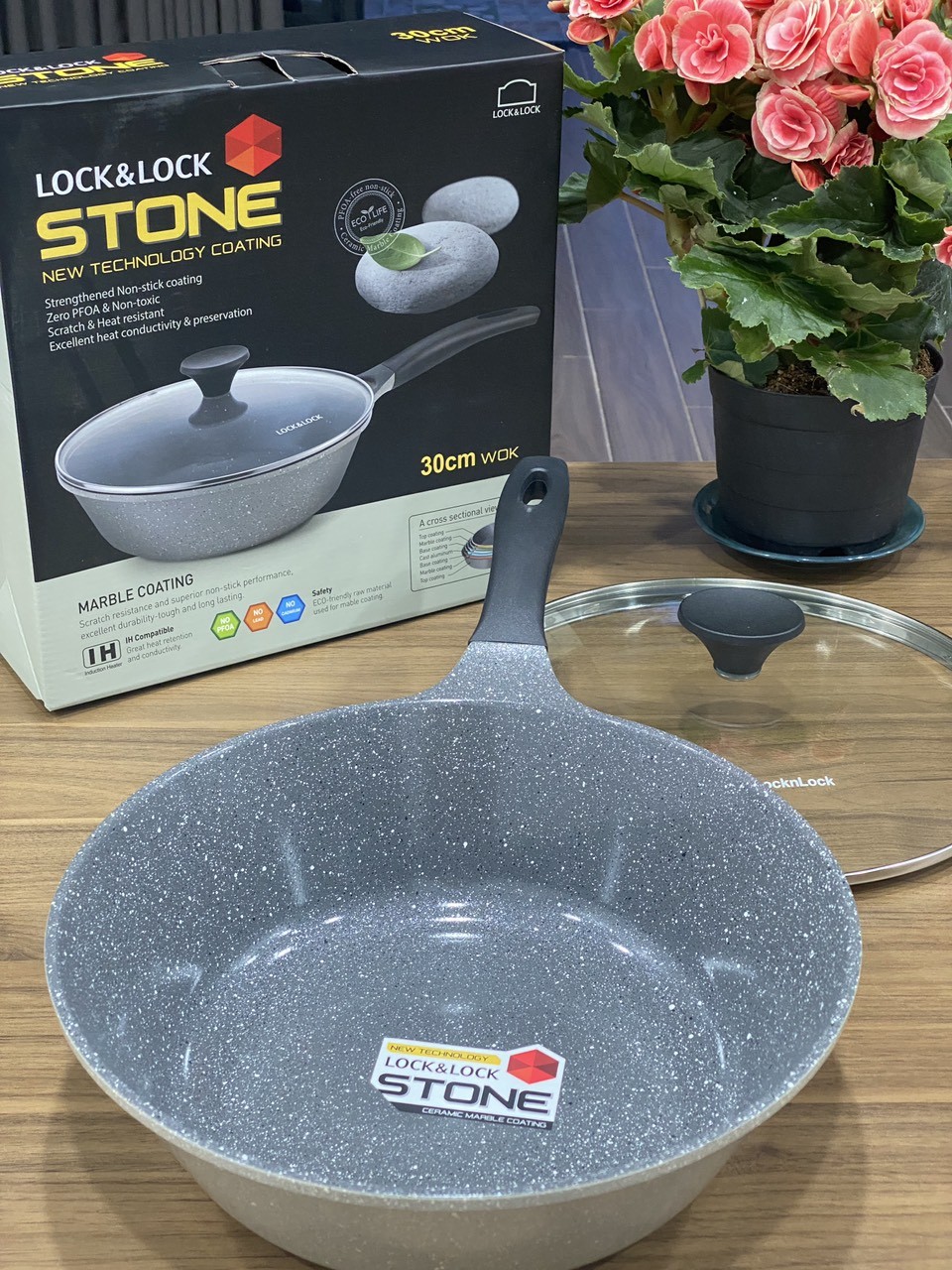 Chảo Sâu Lòng COOKP PLUS STONE LocknnLock LCA6305D (30cm)