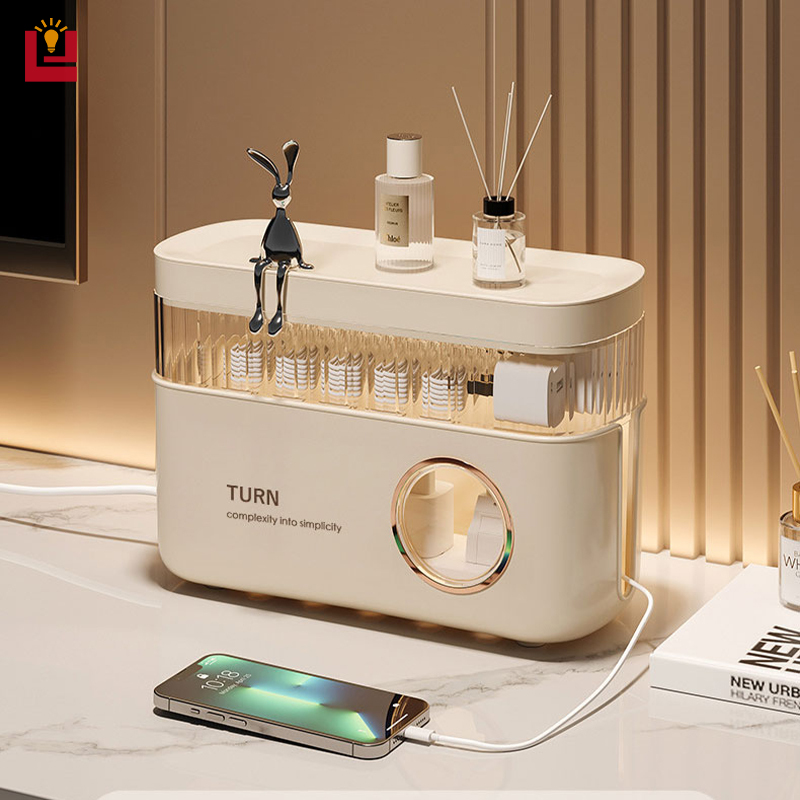 YONUO  Hộp lưu trữ cáp dữ liệu , cung cấp điện, lưu trữ cáp sạc, tổ chức cắm sạc điện thoại di động, thiết bị cuộn dây Dây cáp máy tính để bàn, hộp quản lý cáp