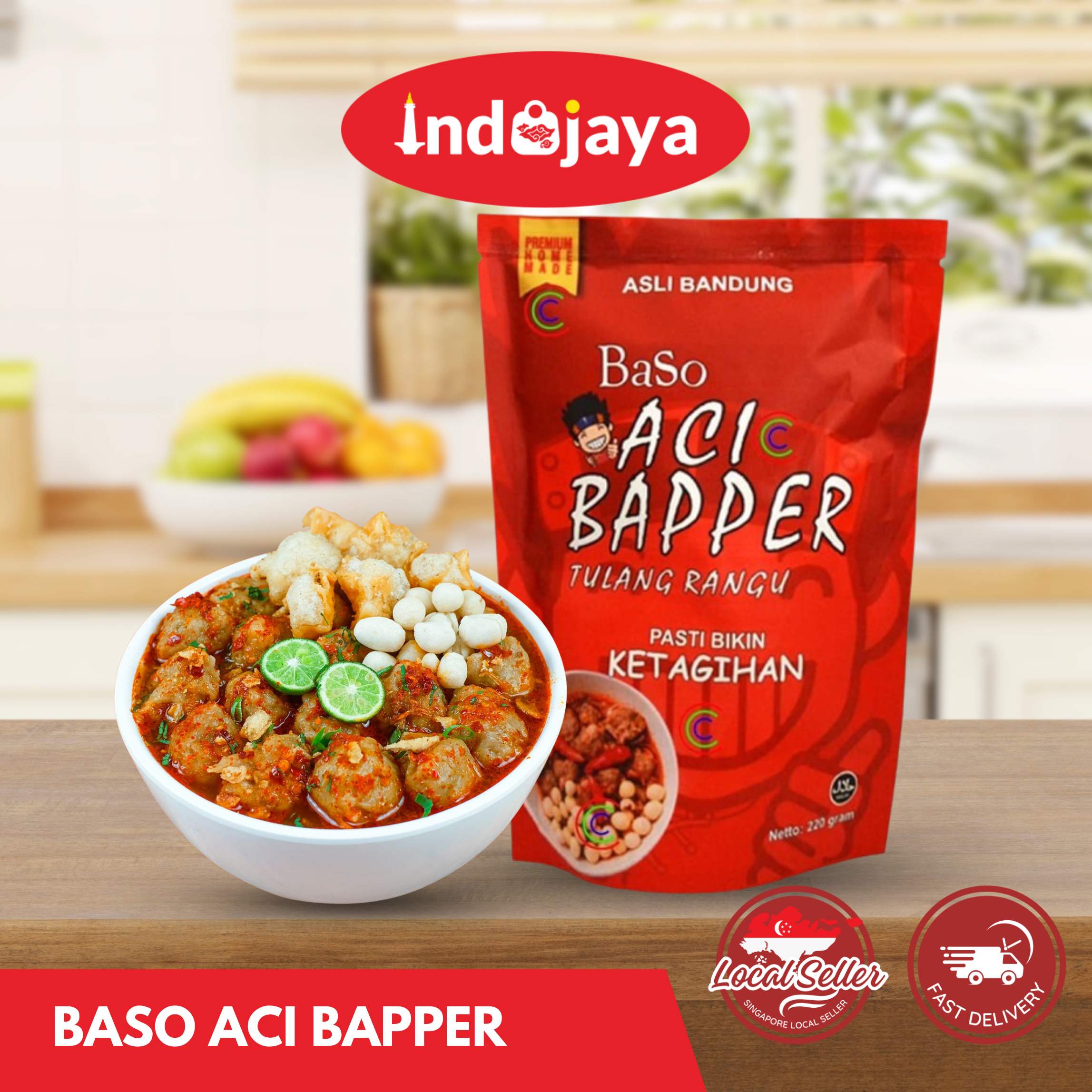 Spicy Baso Aci Bapper with Crispy Bone - Authentic Indonesian