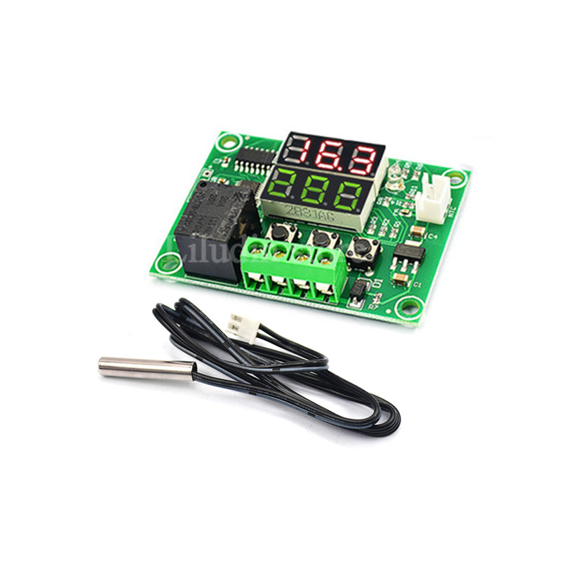 W1219 Dc 12v Dual Led Digital Thermostat Temperature Controller Temperature Regulator Switch Control Ntc 10k Sensor Module