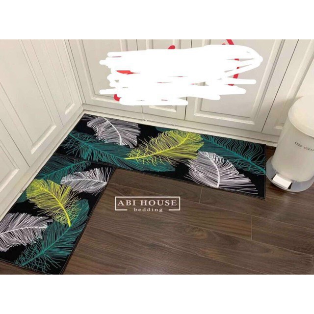 Thảm Bếp Cao Cấp Hiện Đại 2 Tấm Chống Trượt Dày Hút Nước Màu Sắc Sang Trọng - Bộ Thảm trải Bếp 3D Chất Liệu Bali Thảm Nhà Bếp tphcm