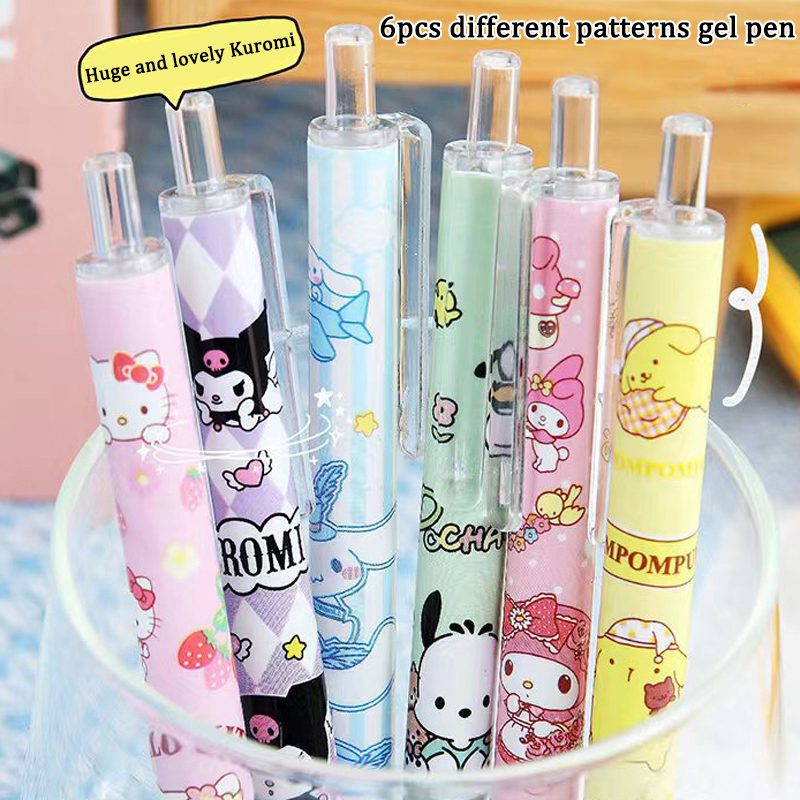 6Pcs/Set%20Cute%20Sanrio%20Kuromi%200.5mm%20Gel%20Pens%20Set%20Kawaii%20Press%20Gel%20Pen%20Cartoon%20School%20Hello%20Kitty%20Student%20Stationery%20Supplies%20Gift%20-%20Image%208