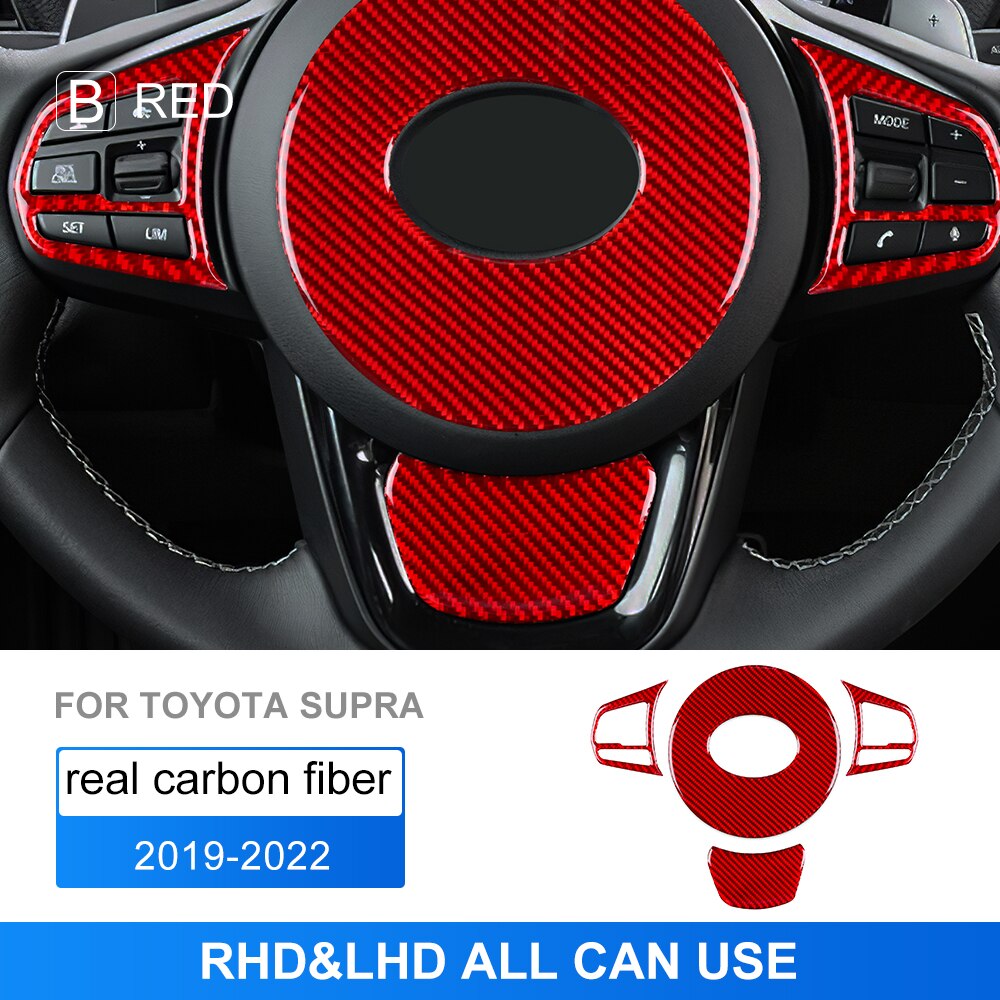 AIRSPEED Sticker For Toyota Supra GR A90 A91 MK5 2019-2022 Car Steering  Wheel Stickers Real Carbon Fiber Interior Auto Trim Lazada PH